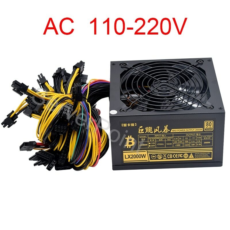 2000W Atx Mining Power Supply - Für AC110-220v ATX PC 2000W Netzteil