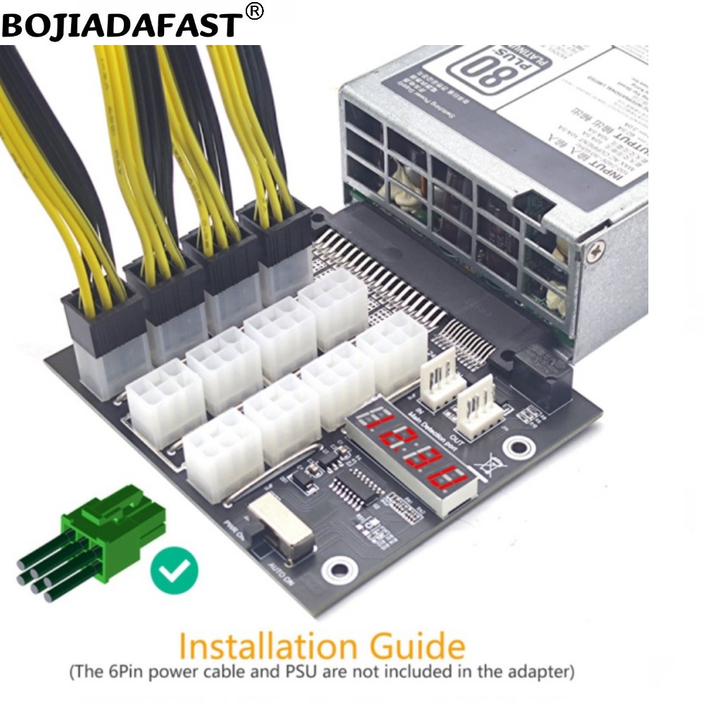 12 * PCI-E 6-Pin-Anschluss-Bre – 2400W Server Psu Breakout Board Bewertung und Preis
